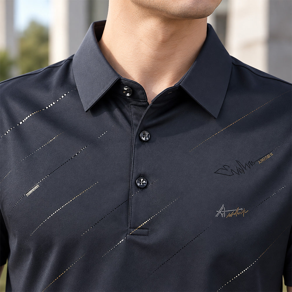 [LEVE 5 PAGUE 3] Camisa Masculina Vicenti em Seda Gelo e Poliéster (Presença de Quem Sabe se Vestir!)