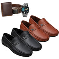 [LEVE 2 PAGUE 1] Mocassim Masculino Gallan em Couro Legítimo Palmilha de Gel e Solado Antiaderente +3BRINDES: Relógio, Cinto e Carteria