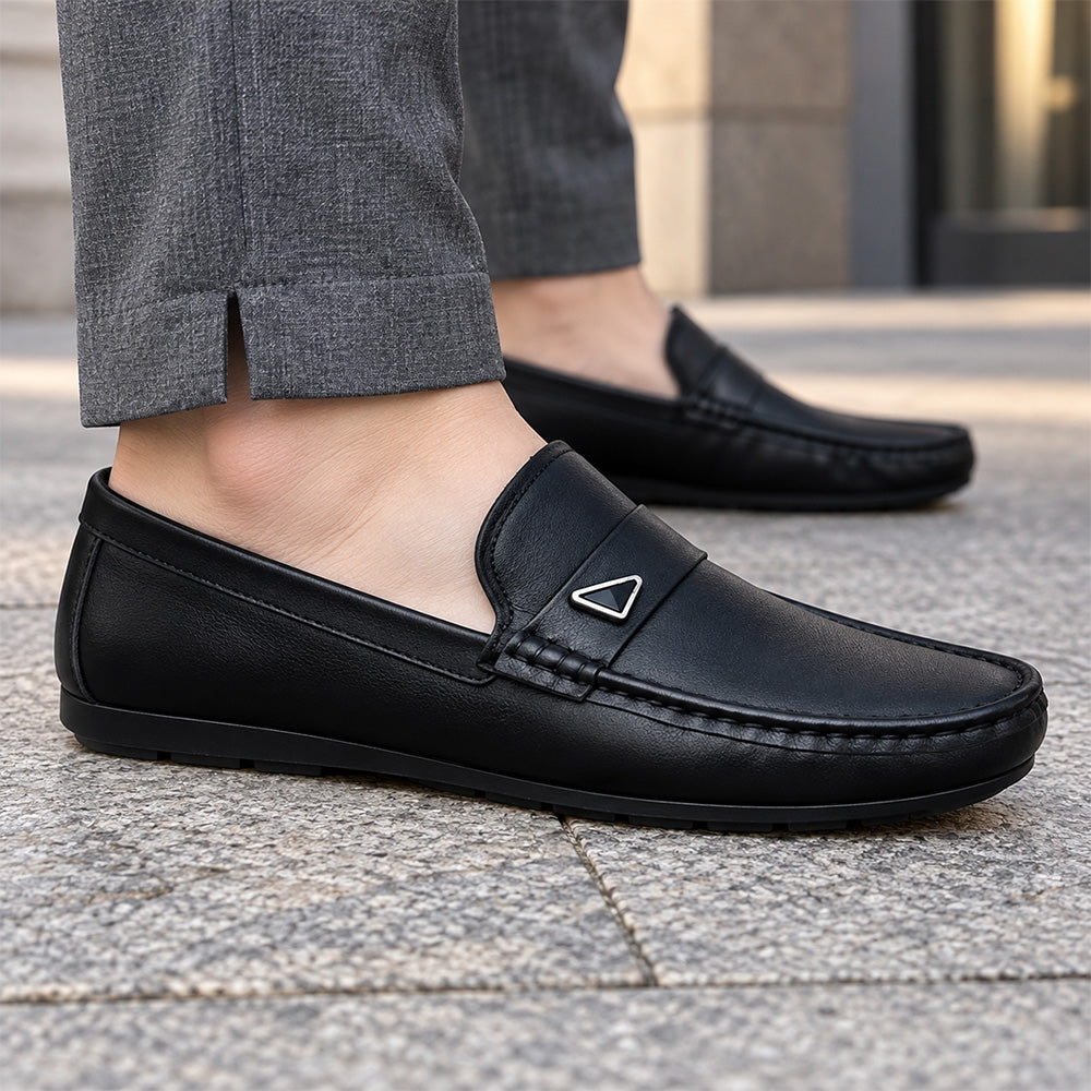 [LEVE 2 PAGUE 1] Mocassim Masculino Gallan em Couro Legítimo Palmilha de Gel e Solado Antiaderente +3BRINDES: Relógio, Cinto e Carteria