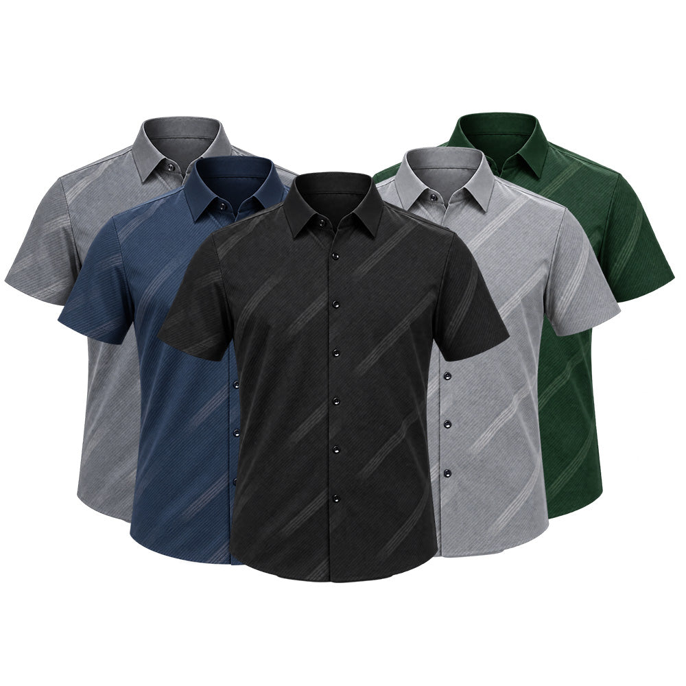 [LEVE 5 PAGUE 3] Camisa Masculina Lorvani em Seda Gelo e Elastano (Visual de Homem de Presença!)