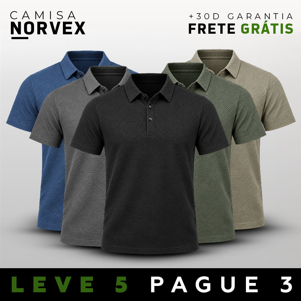 [LEVE 5 PAGUE 3] Camisa Masculina Novex em Seda Gelo e Poliéster (Presença de Quem Sabe se Vestir!)