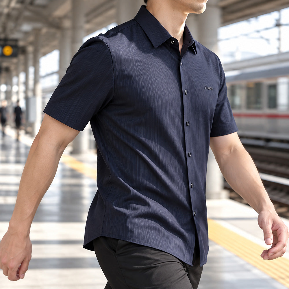 [LEVE 5 PAGUE 3] Camisa Masculina Trevor em Seda Gelo e Poliéster (Qualidade e Presença de Verdade!)